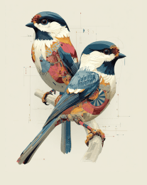 Magical Chickadees 1 art print