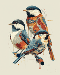 Magical Chickadees 2 art print