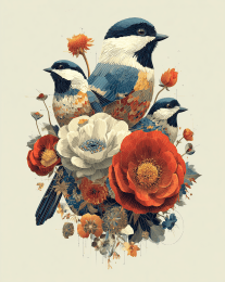 Magical Chickadees 3 art print