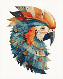 Magical Mighty Macaw art print