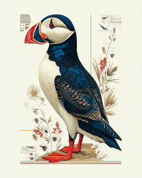 Magical Puffin 2 art print