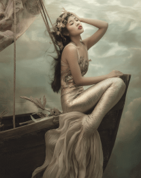 Mermaid Resting on Voyage art print
