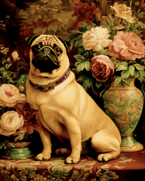 Vintage Pug Still-Life