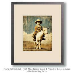 SW Nouveau Baby Cowboy on Goat Art