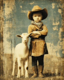 SW Nouveau Stubbern Cowgirl and her Lamb
