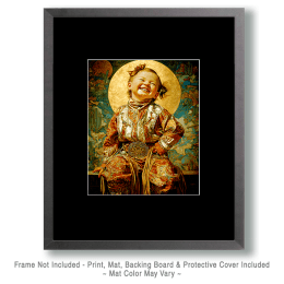 SW Nouveau Baby Laughing Girl Art