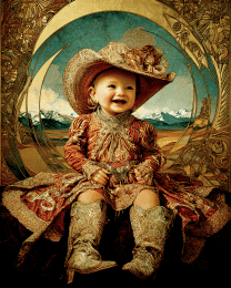 SW Nouveau Smiling Baby Cowgirl