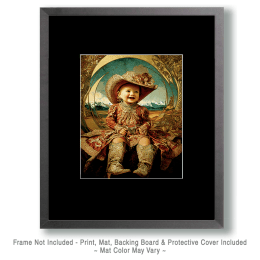 SW Nouveau Smiling Baby Cowgirl Art