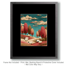 Faux Embroidered Sheep Art
