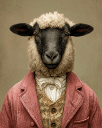 Vintage Sheep Gentleman