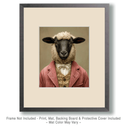 Vintage Sheep Gentleman Art
