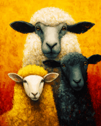 Three Sheep Pop Art
