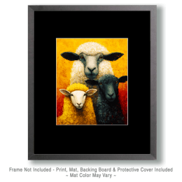 Three Sheep Pop Art Print