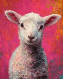 Cute Little Lamb Pop Art