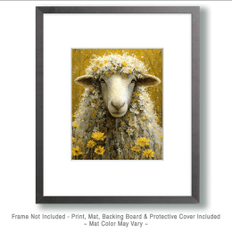 Sheep & Flowers Art