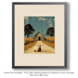 Vintage Sheep Roadblock Art