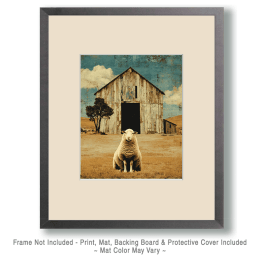 Vintage Waiting Ewe Art