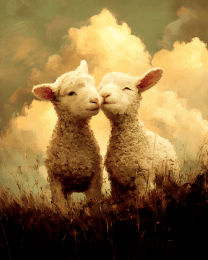 Vintage Lamb Friends
