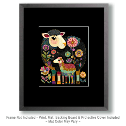 BOHO Sheep and Lamb Art