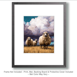 Sheep on Stormy Afternoon Art