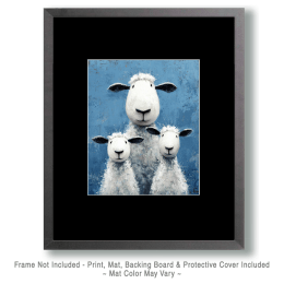 Three Sheep Cuties Art