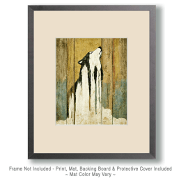 Abstract Howling Wolf Art