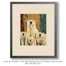 Polar Bear Family Art