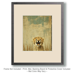 Growling Cheetah Kitten Art