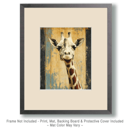 Smiling Giraffe Art