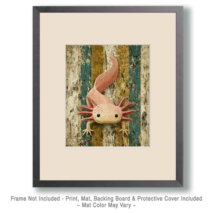 Pink Axolotl Art
