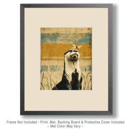 Otter Watching Dragonfly Art