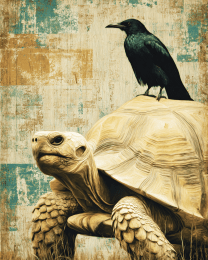 Raven on Tortoise