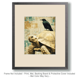 Raven on Tortoise Art