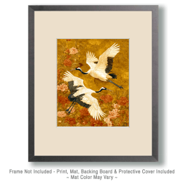 Stylized Crane Birds Art