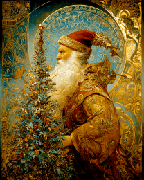 Golden Santa Claus