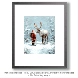 Santa Clause Reindeer Discussion Art