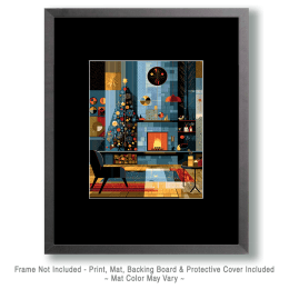 Mid-Century Modern X-mas Room Art