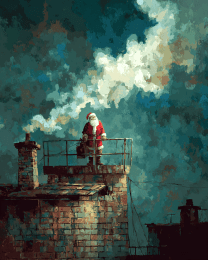 Dark Santa Clause on Roof