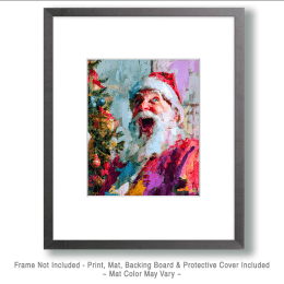 Surprised Santa Clause Art