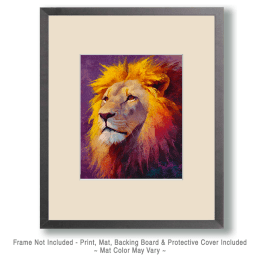 Impressionist African Lionesse Portrait Art