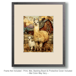 Alpaca and Baby Art