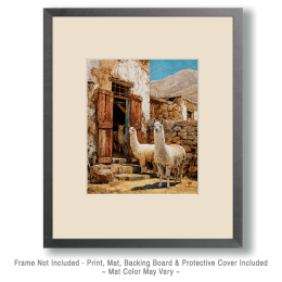 Alpacas on Farm Art