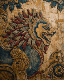 Wat Suwannaram Style African Lion