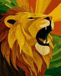 Stylized African Lion Roaring