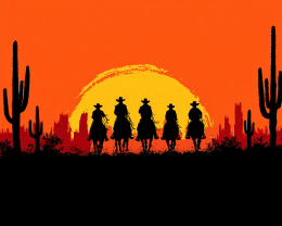 Riding in to the Sunset