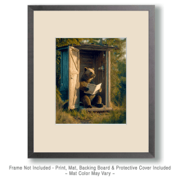 Bear in Outhouse art