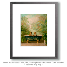 Baby Monkeys in Bathtub Art