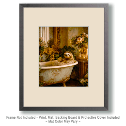 Sloth in Bathtub Art