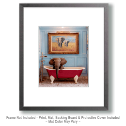Elephant in Bathtub Art