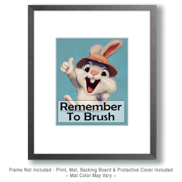 Bunny Rabbit - Remember to Brush Art